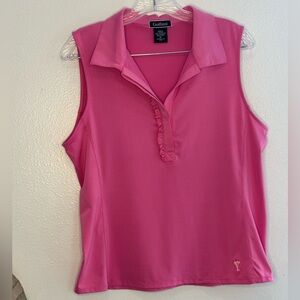 Golftini XL sleeveless shirt with ruffle